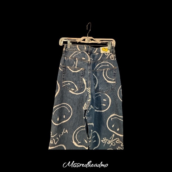 H&M Blue Smiley Pattern Jeans - Picture 4 of 6